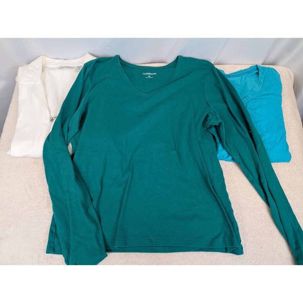 Lot of 3 Tops XL Kim Rogers Croft & Barrow Covington Long Sleeve Tee Shirt Bundl - Picture 5 of 6